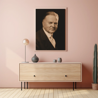 Herbert Hoover 31st President Sepia Photo