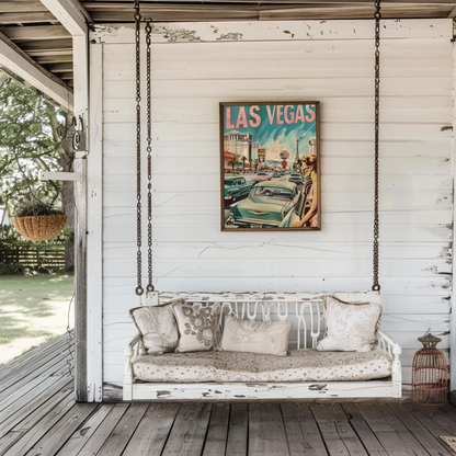 Las Vegas Retro Scene Poster