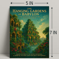 Hanging Gardens of Babylon Romantic Cultural or Heritage Poster