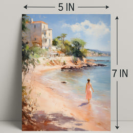 Tranquil Beach Stroll Poster