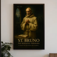 St Bruno Monastic Visionary Poster Wall Art