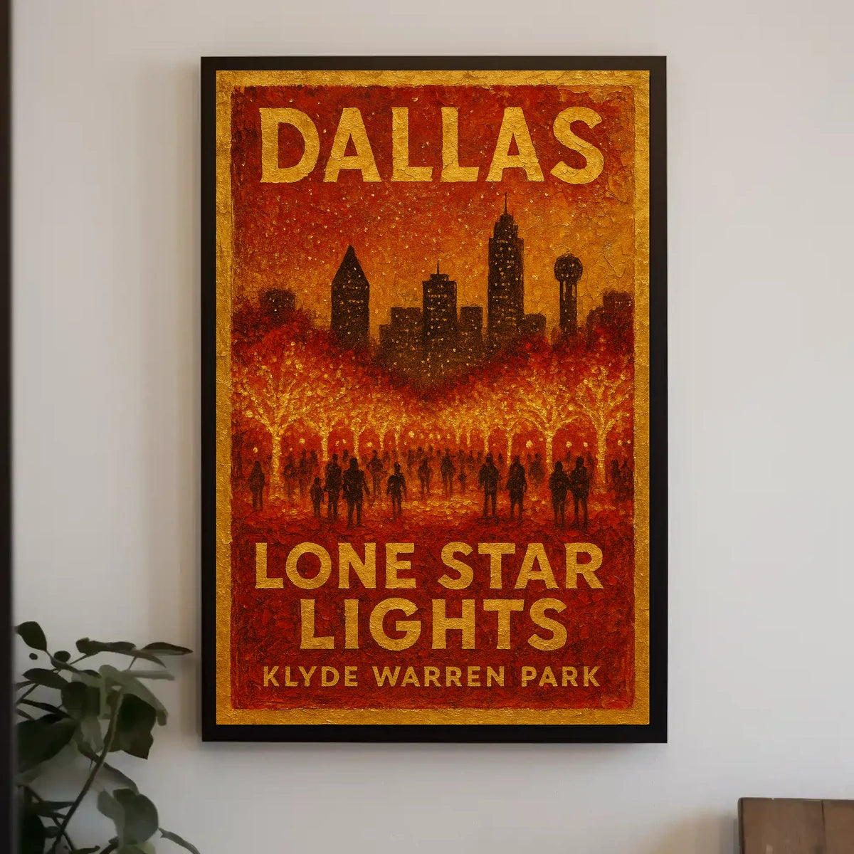 Dallas Lone Star Lights Poster