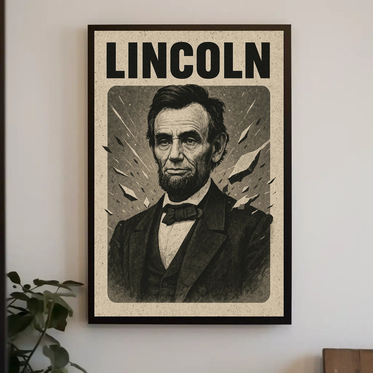Lincoln Legacy Monochrome Portrait Historical or Presidential Poster
