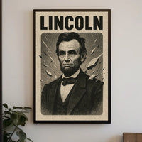 Lincoln Legacy Monochrome Portrait Historical or Presidential Poster