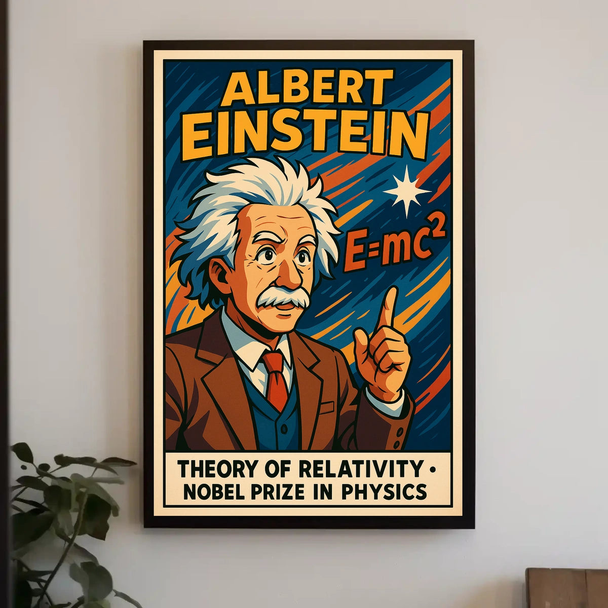 Einstein Relativity Theory Cosmic Science Lovers Poster