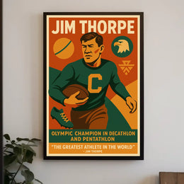 Celebrating Jim Thorpe Greatest Athlete Poster