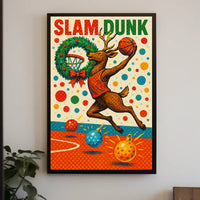 Slam Dunk Reindeer Poster