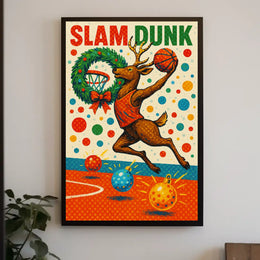 Slam Dunk Reindeer Poster