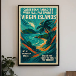 Caribbean Paradise Virgin Islands Poster