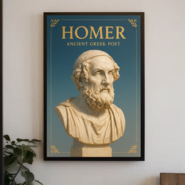Homer Ancient Greek Poet Poster