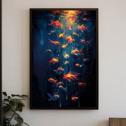 Luminescent Harmony Underwater Poster Wall Art Decor
