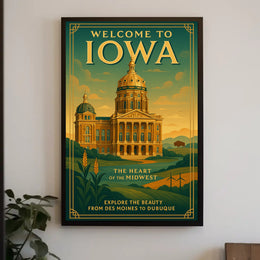 Welcome To Iowa The Heart Of The Poster