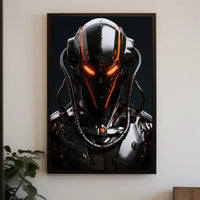 Futuristic Cyborg Sentinel Poster PosterGoat