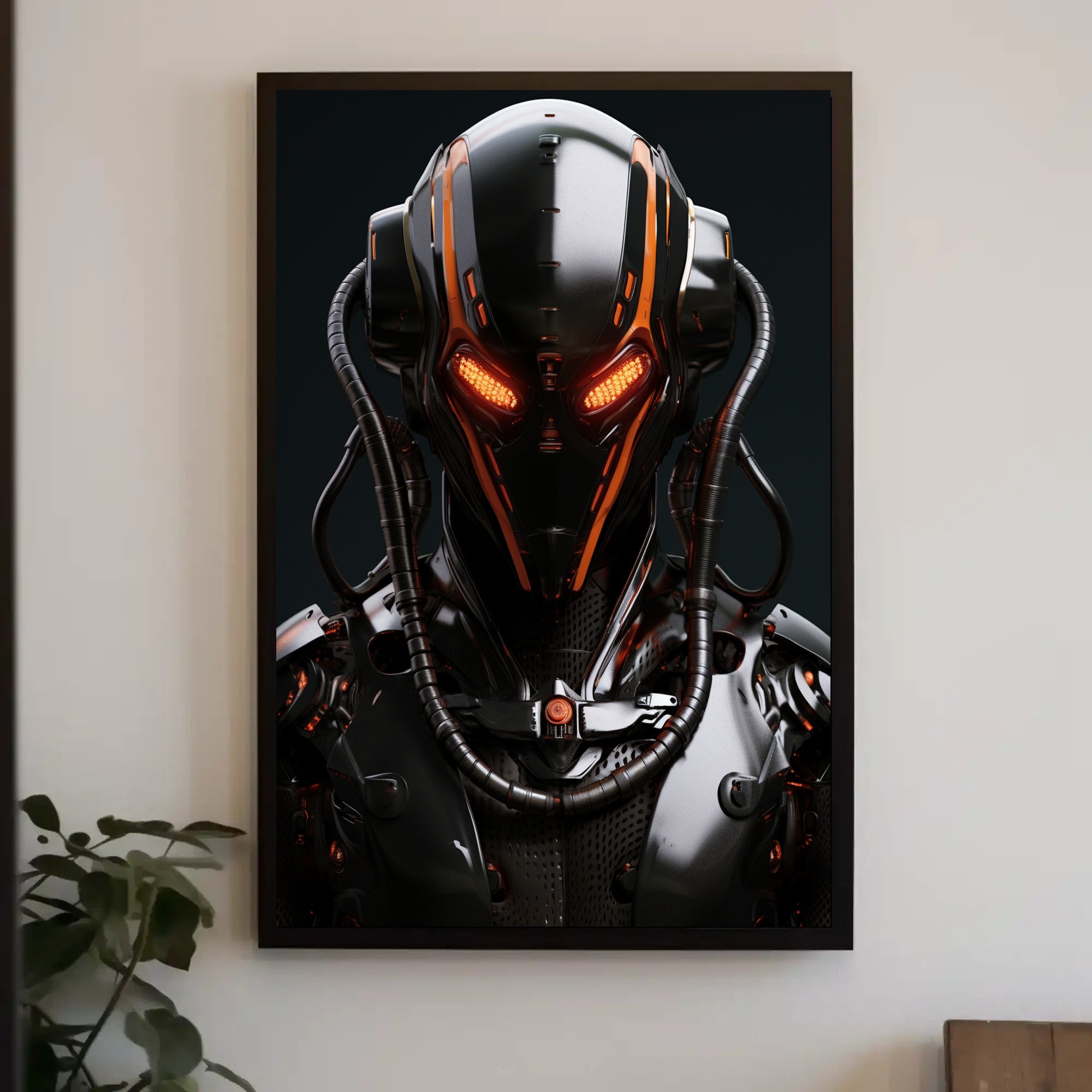 Futuristic Cyborg Sentinel Poster PosterGoat