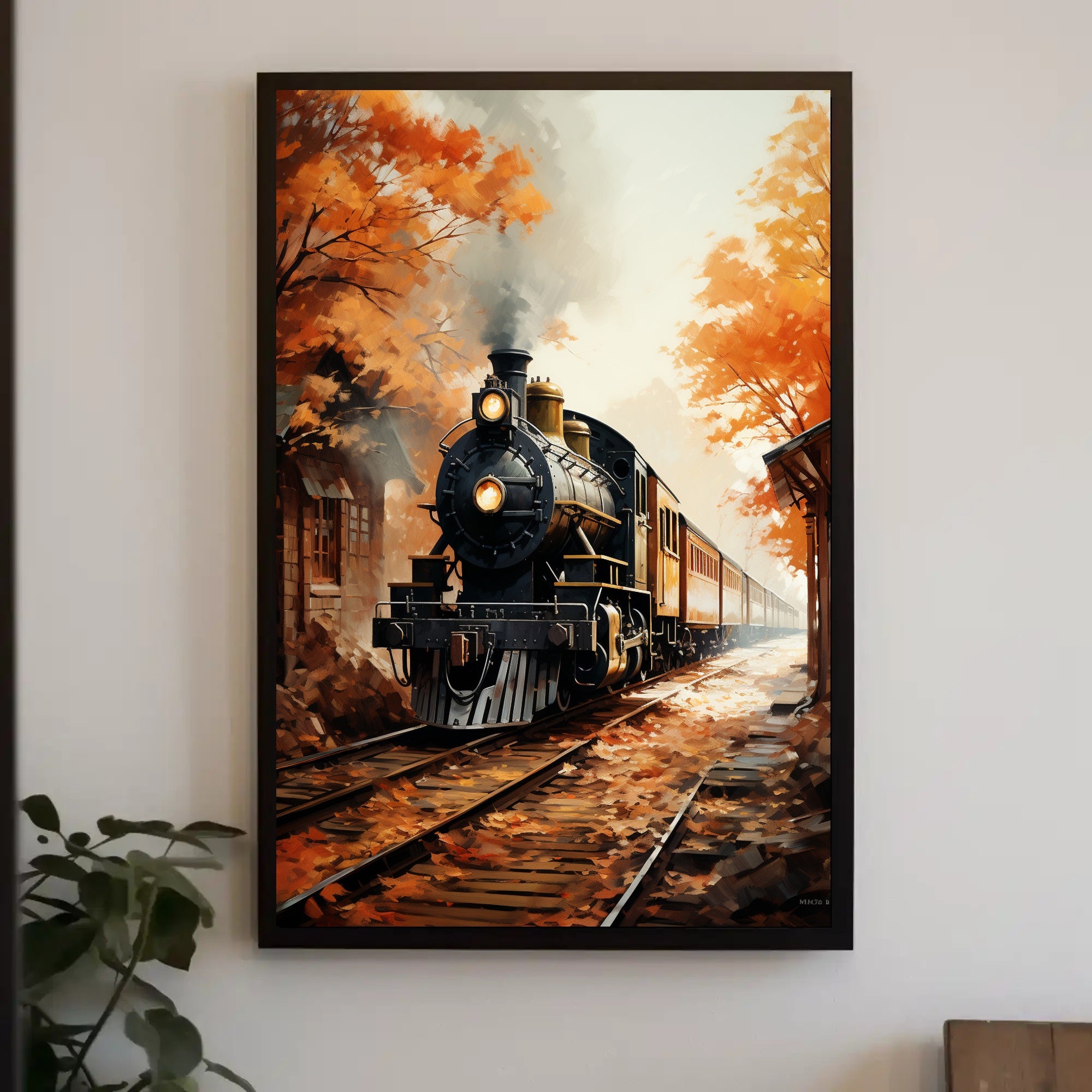 Autumn Train Journey Poster