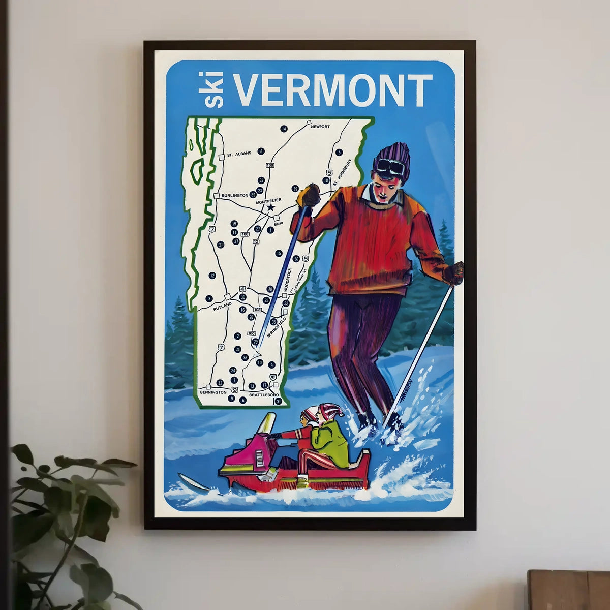 Ski Vermont Adventure Poster