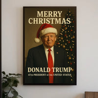 Merry Christmas Suit and Tree Cultural or Heritage Poster