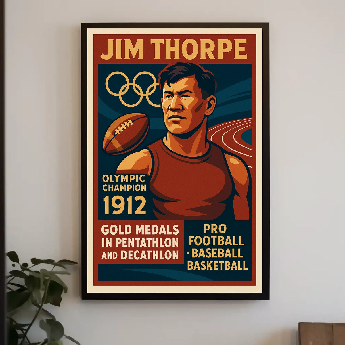 Jim Thorpe Legendary Olympic Champion Jim Thorpe Poster