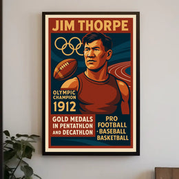 Jim Thorpe Legendary Olympic Champion Jim Thorpe Poster