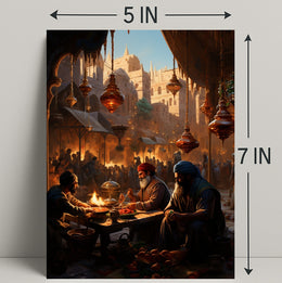 Market Scene In An Ancient City Poster