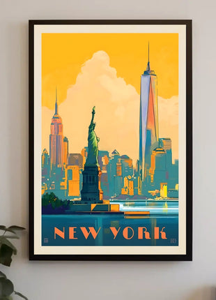 New York Adventure Vintage Travel Poster