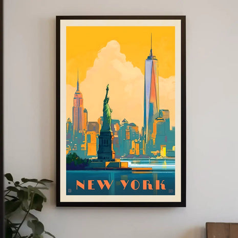 New York Adventure Vintage Travel Poster