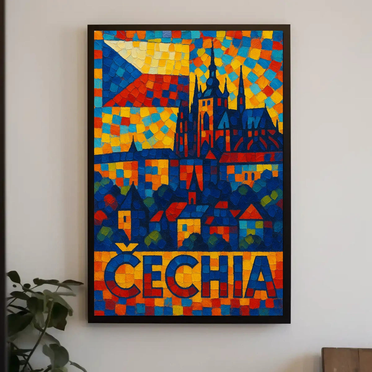 Czechia Mosaic Art Poster