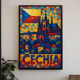 Czechia Mosaic Art Poster