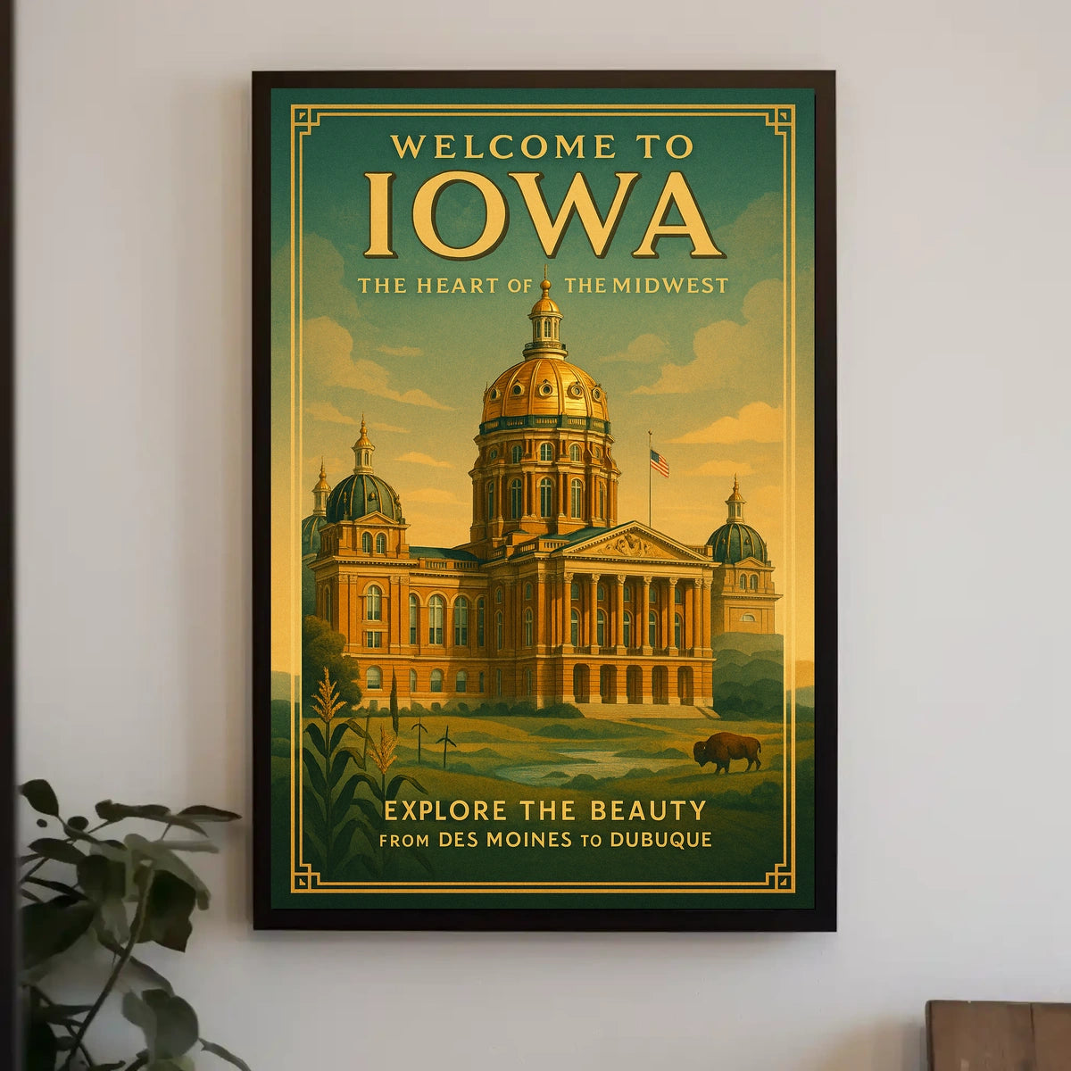 Welcome to Iowa The Heart of the Midwest Poster