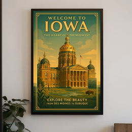 Welcome to Iowa The Heart of the Midwest Poster