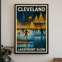 Cleveland Lakefront Glow Poster