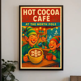 Hot Cocoa Café At The North Pole Poster