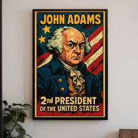 John Adams Second President Poster Wall Art Gift Idea