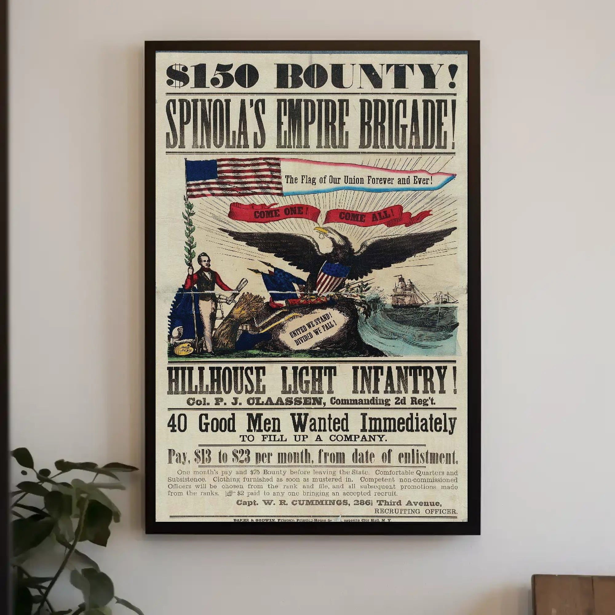 Civil War Era Military Recruitment Poster