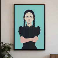 Gothic Girl Braided Hair Serious Poster