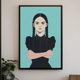 Gothic Girl Braided Hair Serious Poster
