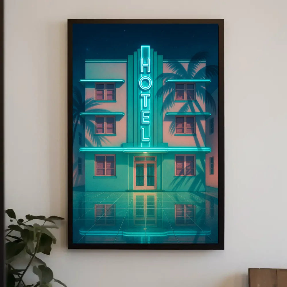 Vintage Cityscape Mid-20th Century Art Poster