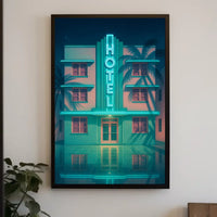 Vintage Cityscape Mid-20th Century Art Poster