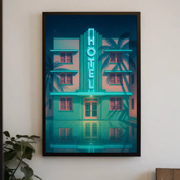 Vintage Cityscape Mid-20th Century Art Poster