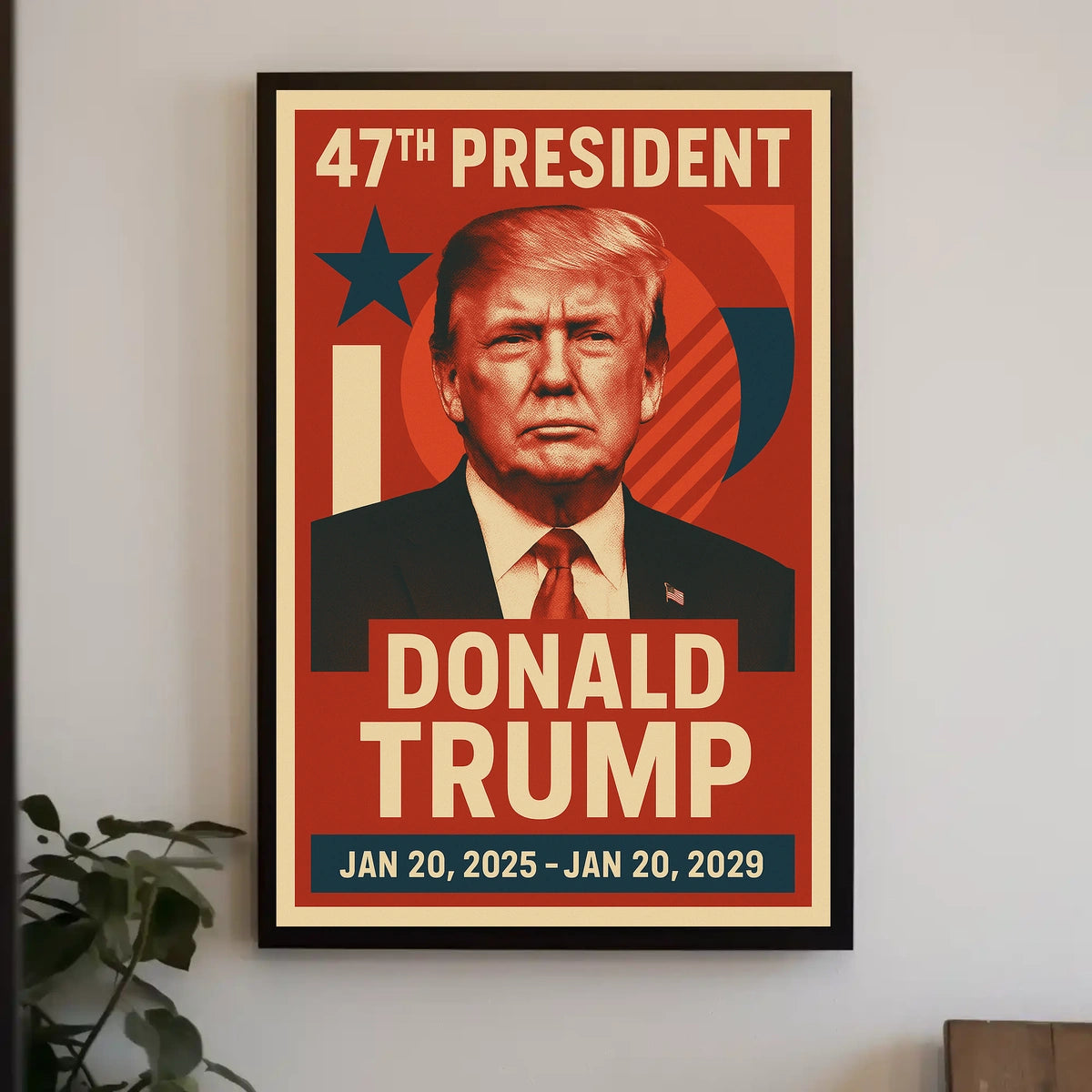 Trump 47th President Pop Art Patriot Poster