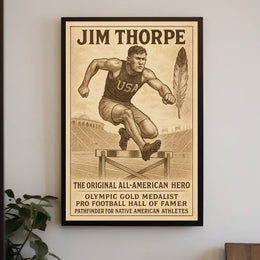Celebrating Jim Thorpe The Original All-American Hero Jim Thorpe Poster