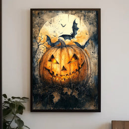 Halloween Jack-O'-Lantern Art Print Poster