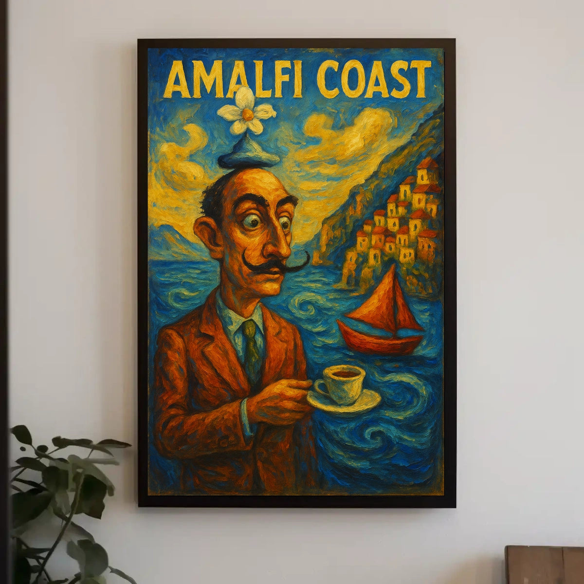 Amalfi Coast Surrealism Surreal Poster