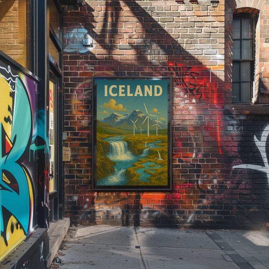 Majestic Icelandic Landscapes and Culture High-End Travel Poster