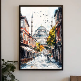 Istanbul Hagia Sophia Street View Landmark Turkey Poster