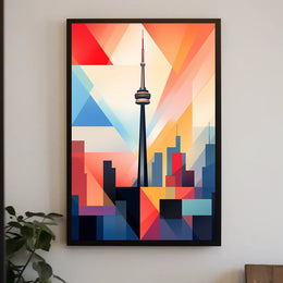 Toronto Modern Skyline Artistic Travel Poster