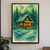 Cozy Winter Cabin Poster