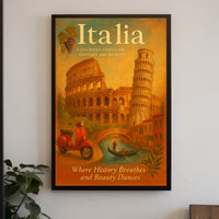 Italia A Journey Through History And Poster