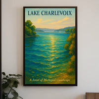 Lake Charlevoix Serenity Scene Travel Poster