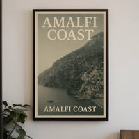 Amalfi Coast Poster Wall Art for Coastal Decor Lovers